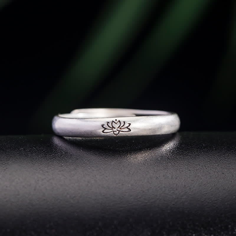 Buddha Stones Lotusbloem Ring van 925 sterling zilver - 925 sterling zilver - image 0
