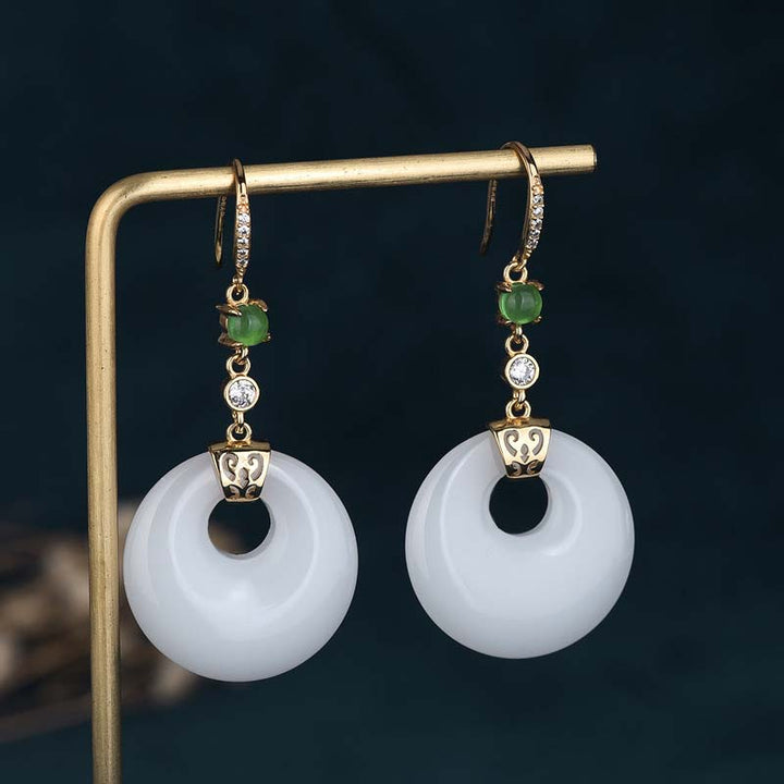 Feng Shui witte jade zegen Oorbellen - image 5