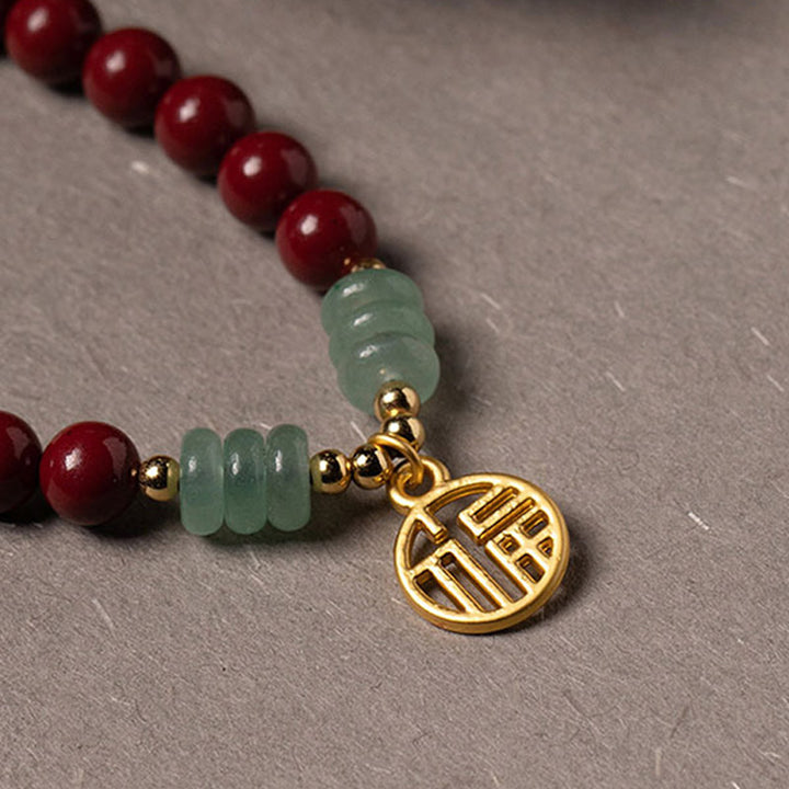 Buddha Stones Armband van cinnabergroene aventurijn - image 7