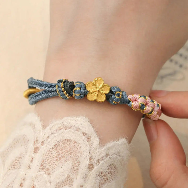 Buddha Stones Armband met perzikbloesemmotief en symbool van rijkdom. - image 7