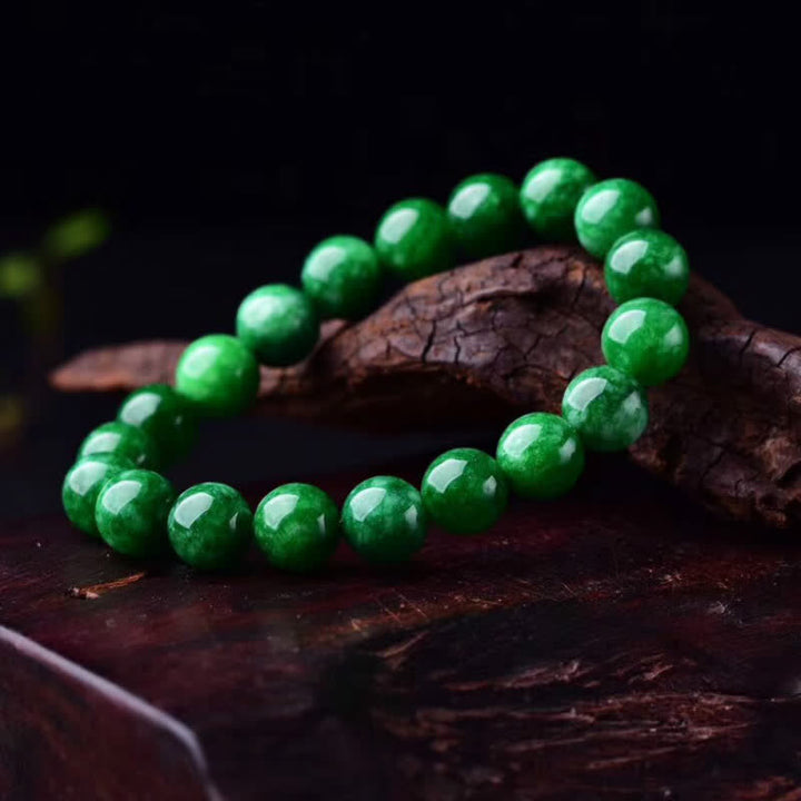 Buddha Stones Cyaan jade kralen Calm Harmony Armband - image 0