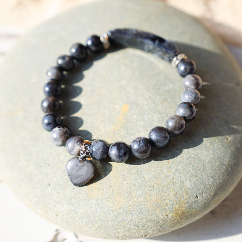 Buddha Stones Armband met helende kralen in de vorm van een liefdeshart van natuurlijke kwarts - image 26