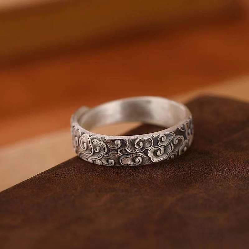 Buddha Stones Vintage Ring met wolkenpatroon - image 4