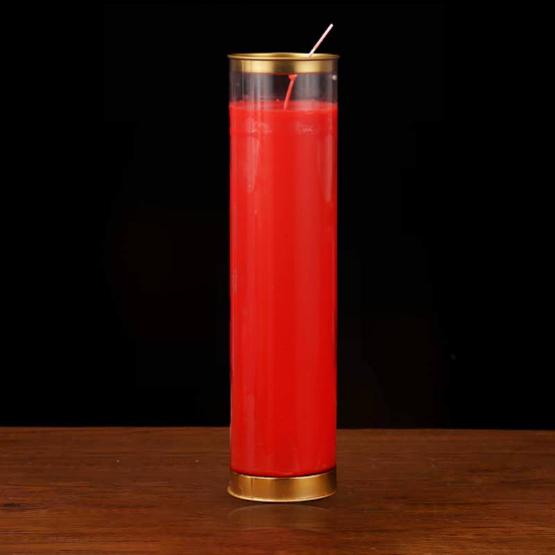 Meditatie, gebed, altaarkaars, boeddhistische tempelrituelen, gebruiksvoorwerpen - Rood - Groot (7 dagen) - image 11