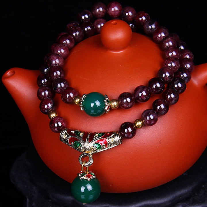 Buddha Stones Natuurlijke granaat Armband - image 3