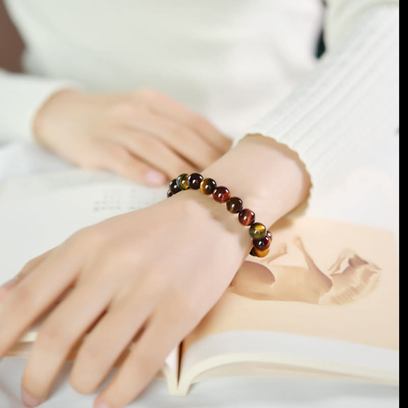 Buddha Stones Natuurlijke tijgeroog Armband voor positieve bescherming - image 11