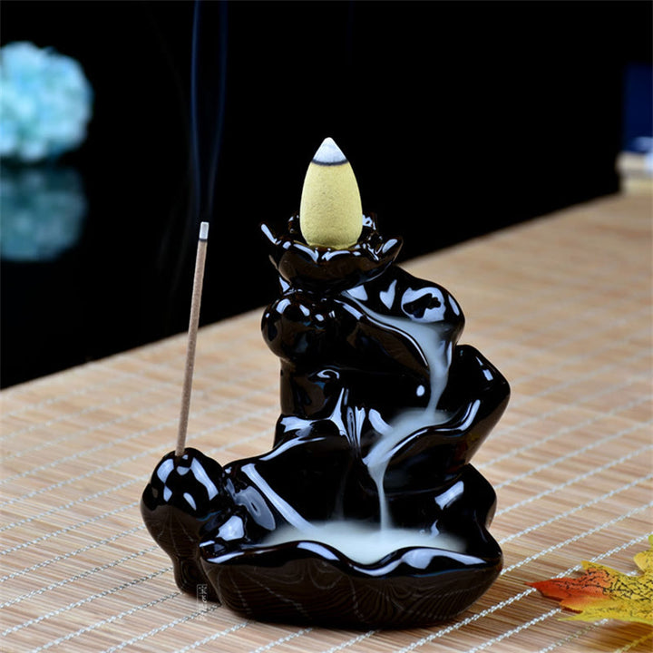 Handgemaakte waterval Wierook met terugstroomkegel, keramische brander - image 4