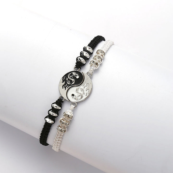 Buddha Stones 2 stuks Yin Yang Draak Armband - image 3