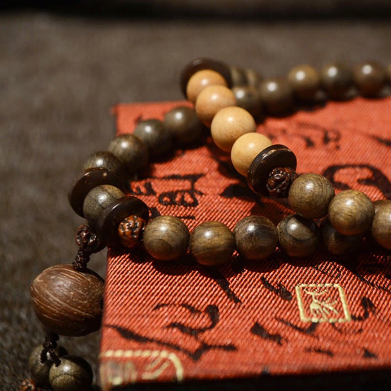 Buddha Stones Tibetaanse sandelhouten beschermingsamulet Mala Armband - image 7