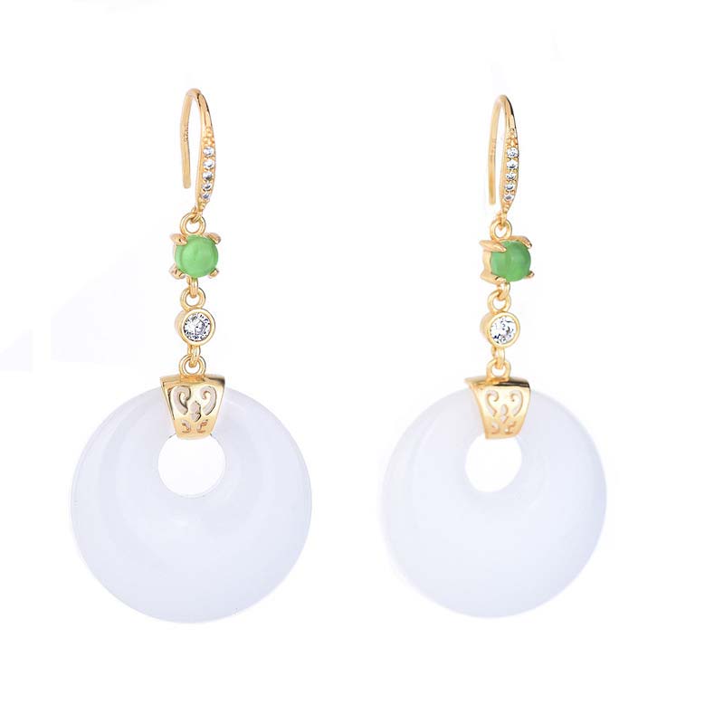 Feng Shui witte jade zegen Oorbellen - image 9