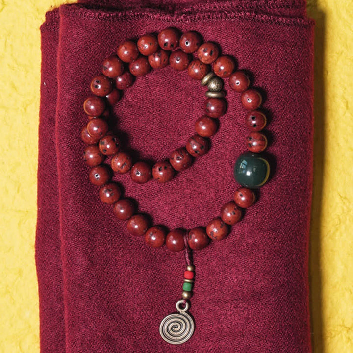 Buddha Stones Bodhizaad armband van cyaan jade en koper met vredes- en Armband - 18 cm - image 0