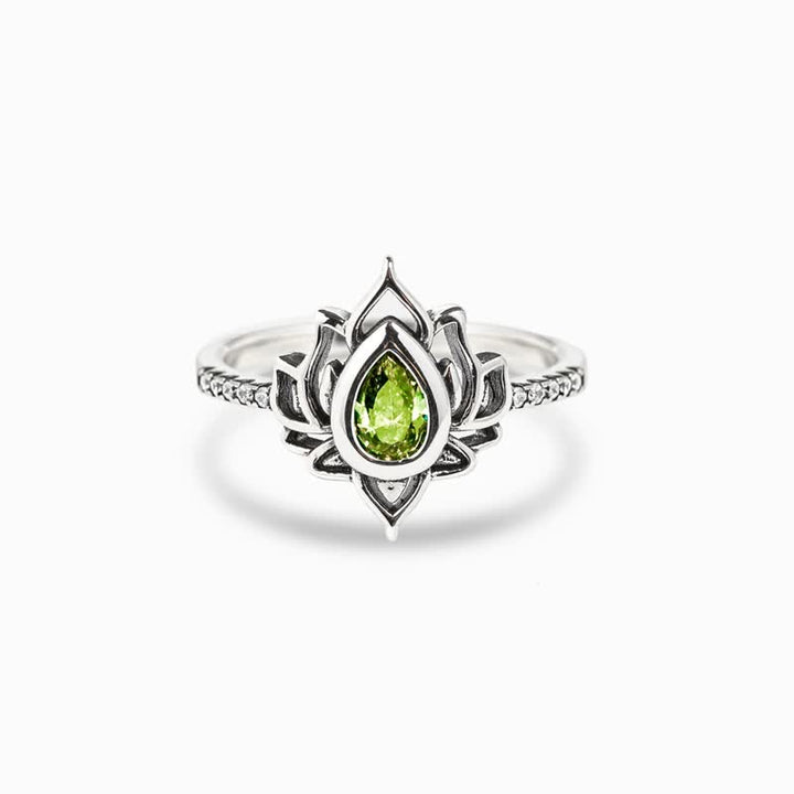 Buddha Stones Sterling zilveren lotus zirkoon zegenende Ring - image 8