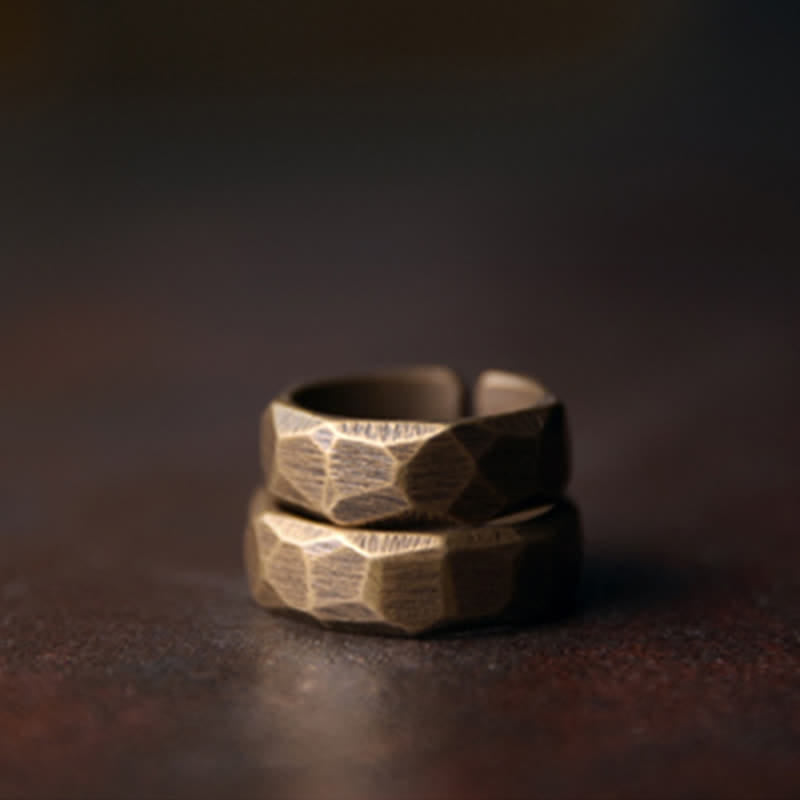 Buddha Stones Tibetaanse Ring van koper met eenvoudig design, symbool van rijkdom. - image 14