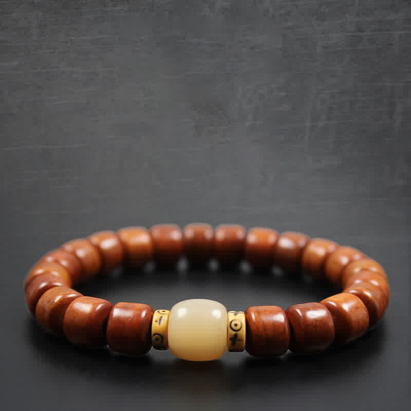 Buddha Stones Tibetaanse botkralen Om Mani Padme Hum sterkte Armband - image 6