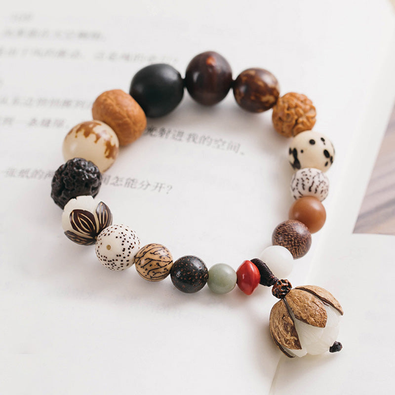 Buddha Stones Bodhizaad Lotus Wijsheid Vrede Pols Mala Armband - image 10