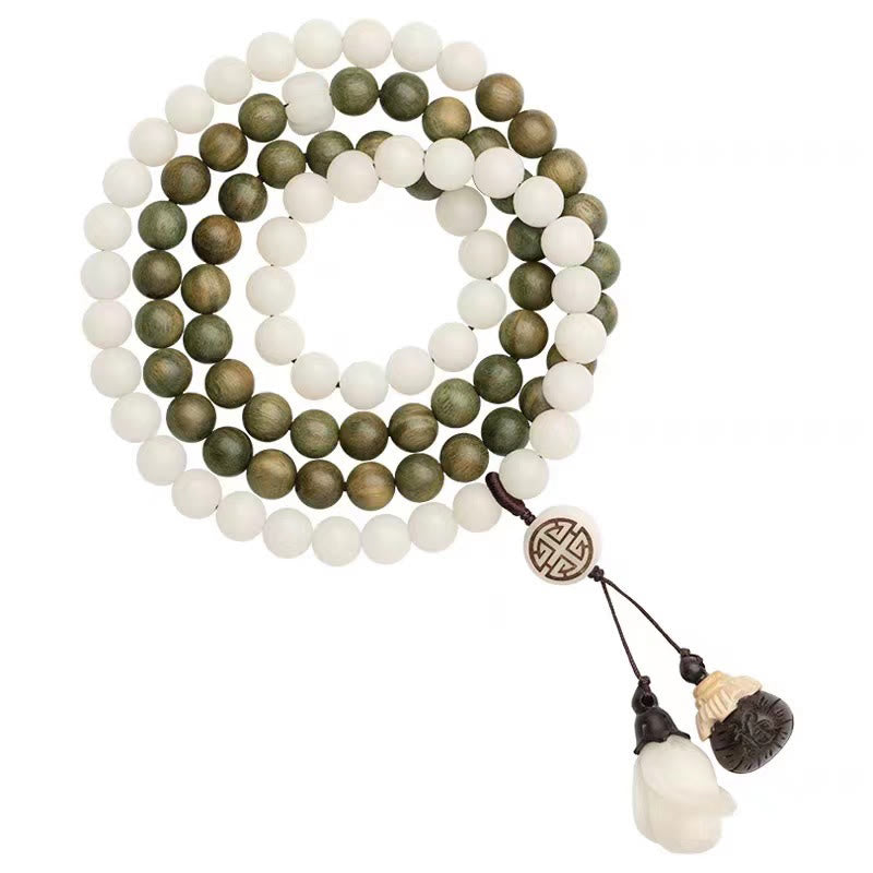 Buddha Stones Natuurlijke groene sandelhout bodhi-zaadjes kalmerende Armband - image 15
