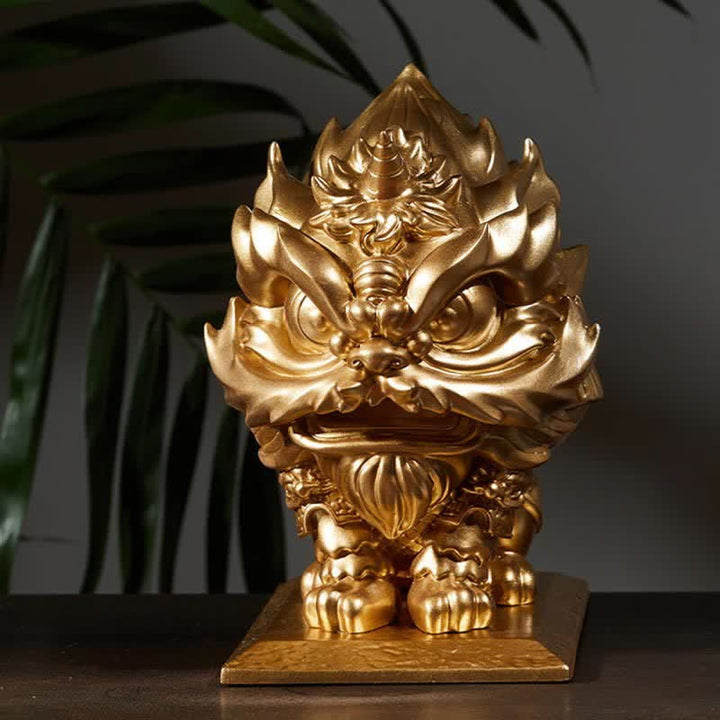 Buddha Stones Leeuwenbeeld van hars ter decoratie van huis en kantoor - image 2