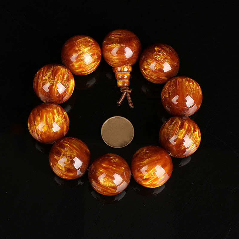 Buddha Stones Gouden Zeewilg Succes Positieve Armband Mala - 25 mm - image 11