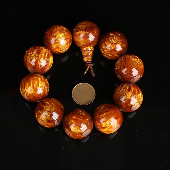 Buddha Stones Gouden Zeewilg Succes Positieve Armband Mala - 25 mm - image 11