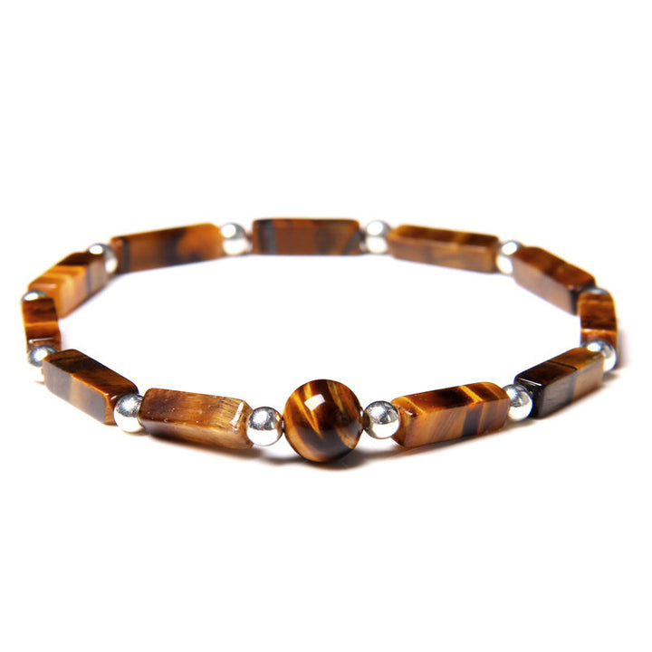 Buddha Stones Natuurlijke kristallen amethist tijgeroog spirituele balans Armband - image 5
