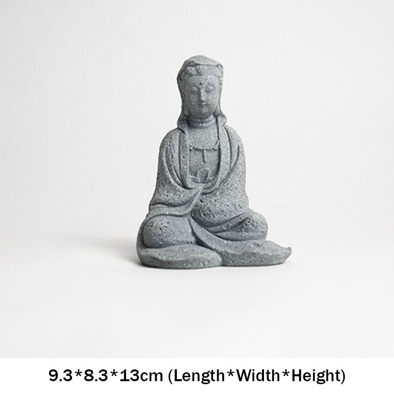 Buddha Stones Avalokitesvara-beeldje als zegen voor huisdecoratie - 9,3*8,3*13 cm - image 8
