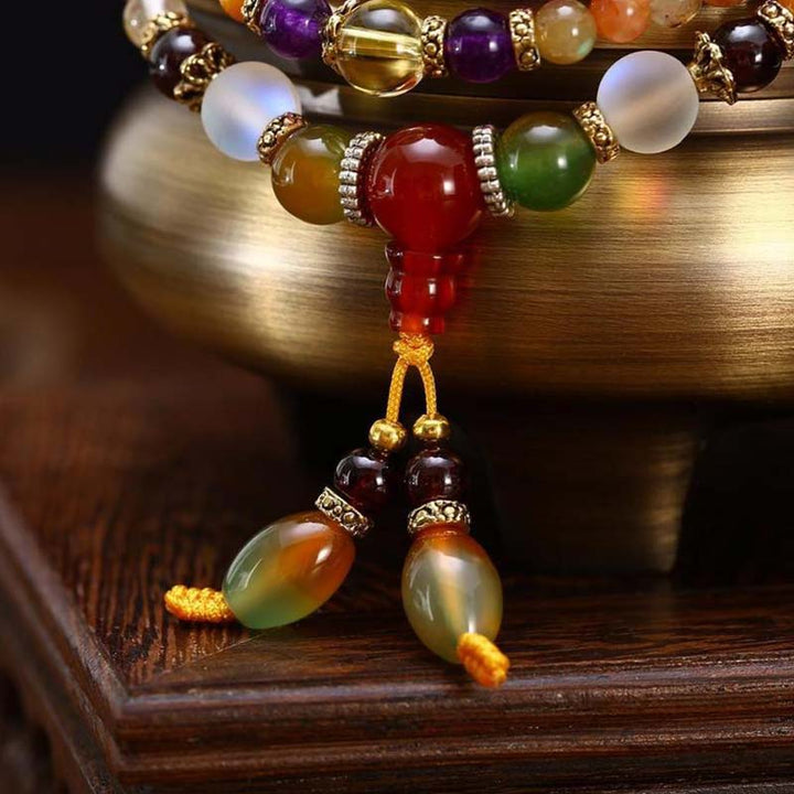 Buddha Stones De Mala Armband met 108 kwartsstenen voor heling - image 3