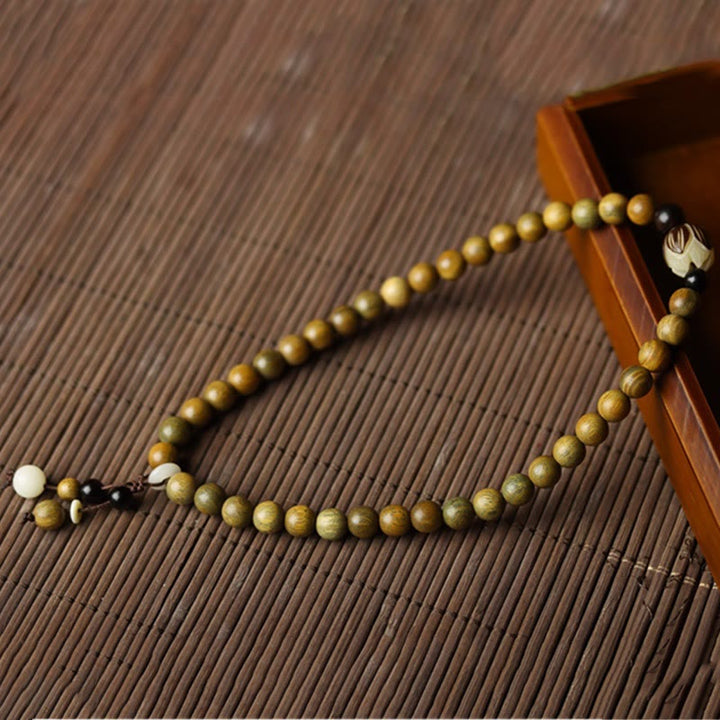 Buddha Stones Groene sandelhout bodhizaad lotus kalmerende dubbele Armband - image 8