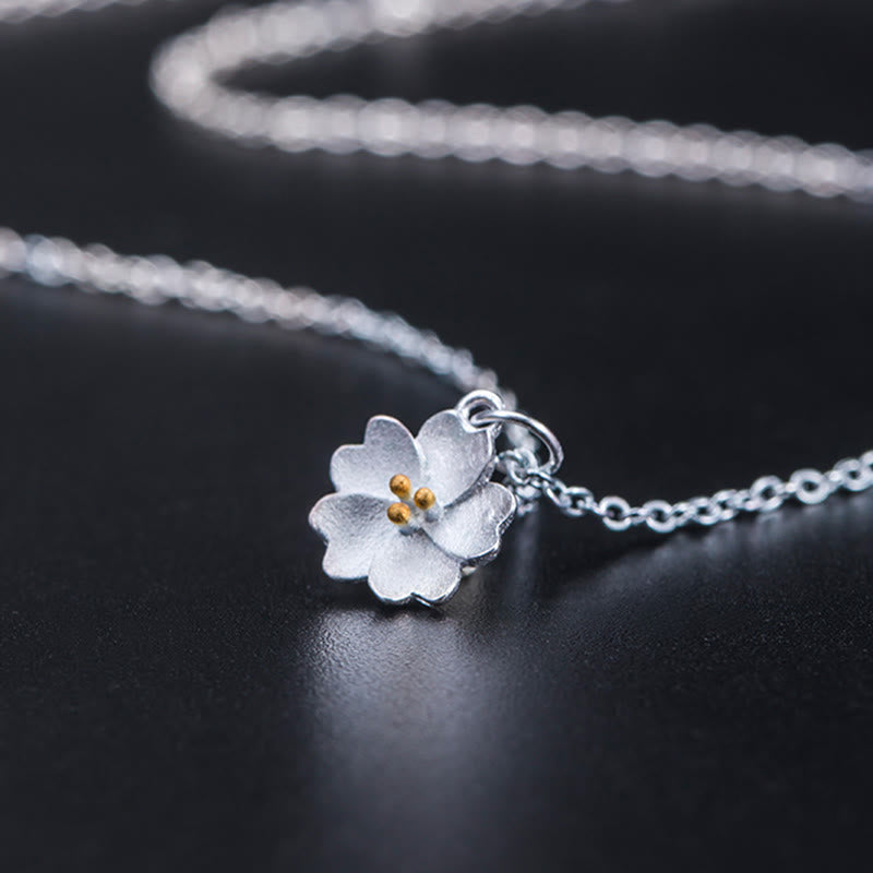 Buddha Stones Ketting met kersenbloesemmotief van 925 sterling zilver - image 4