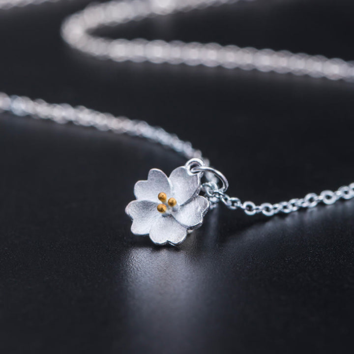 Buddha Stones Ketting met kersenbloesemmotief van 925 sterling zilver - image 4