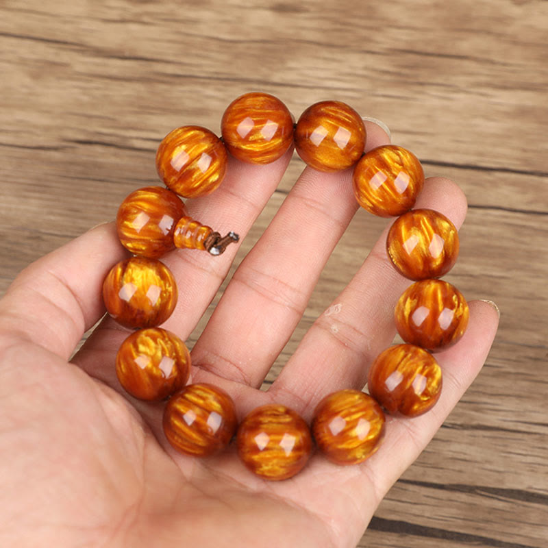 Buddha Stones Gouden Zeewilg Succes Positieve Armband Mala - image 3