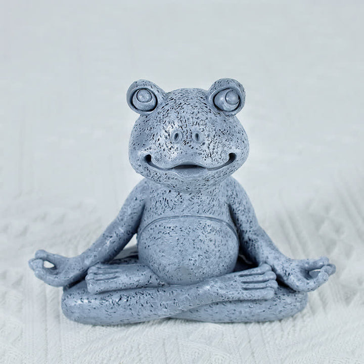 Buddha Stones Mediterende Zen Hond Kat Kikker Decoratie - Meditatie Kikker 12,8 cm x 5,5 cm x 10,3 cm (300 g) - image 10