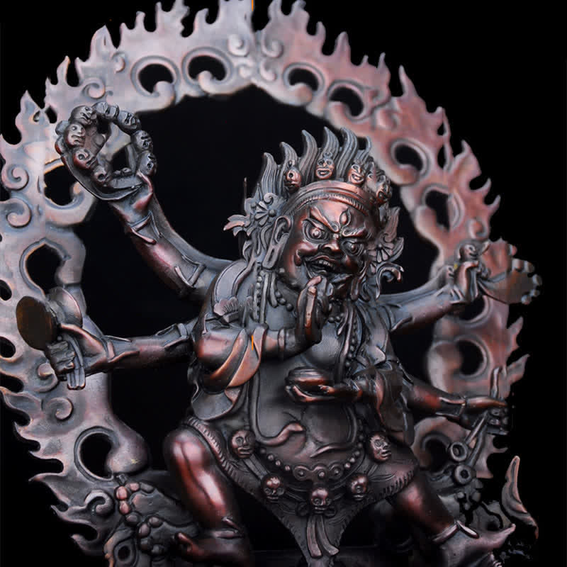Buddha Stones Tibetaanse Mahakala Bodhisattva beeldje, mededogen, koperen beeldje, decoratie - image 11
