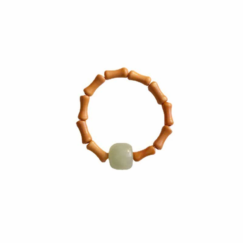 Buddha Stones Hetian jade kralen bamboe Ring - image 11