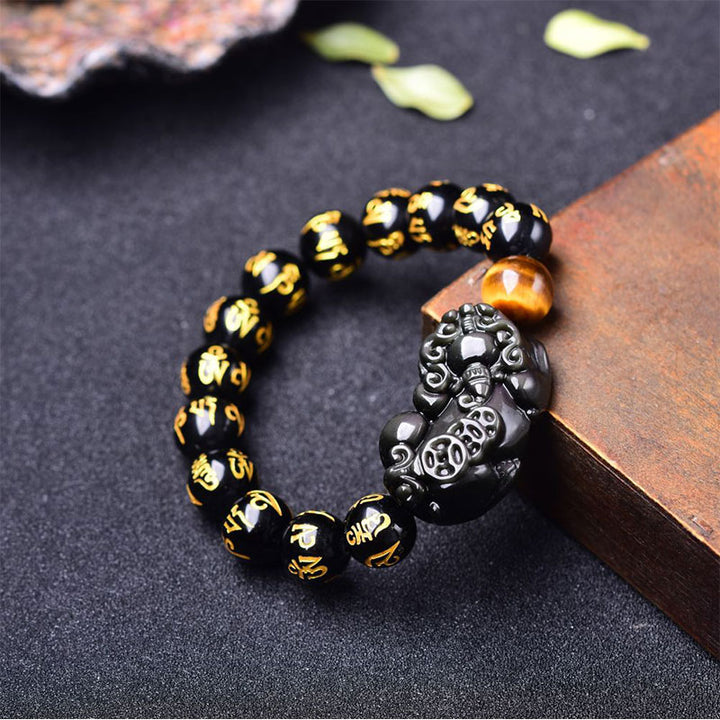 Feng Shui PiXiu Obsidiaan Rijkdom Armband - image 1