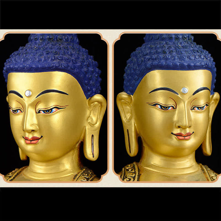 Buddha Stones Shakyamuni Mededogen Koperen Beeld Decoratie - image 10