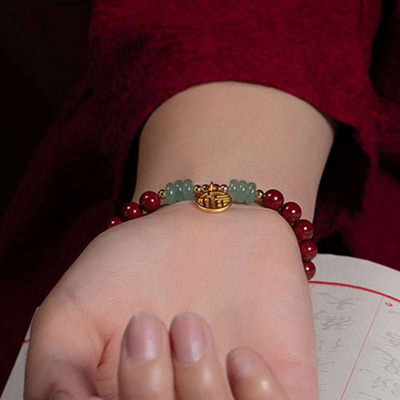 Buddha Stones Armband van cinnabergroene aventurijn - image 4