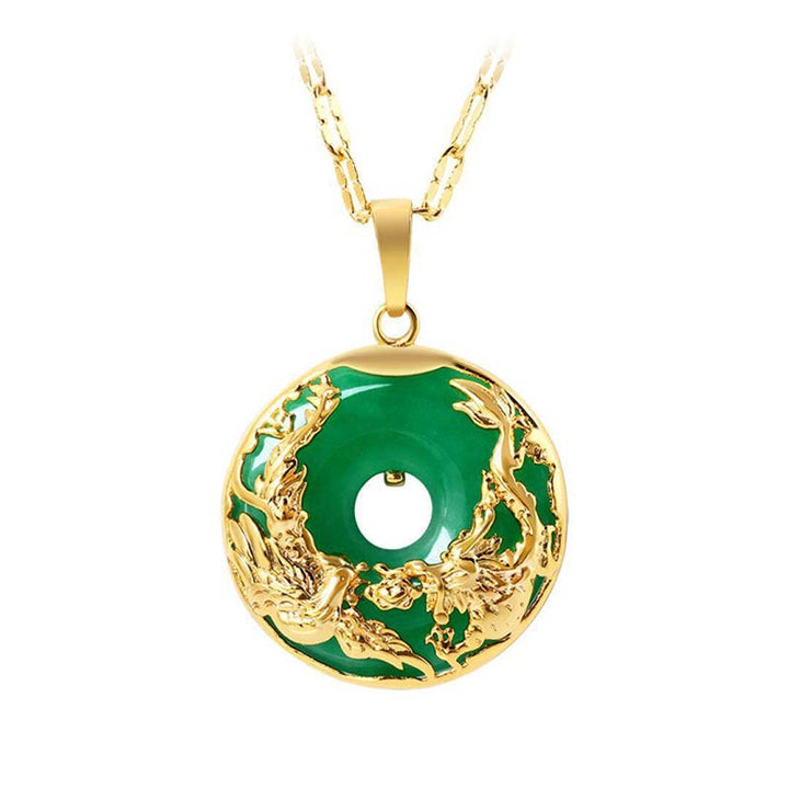 Buddha Stones Ketting van natuurlijke jade, symbool van voorspoed. - image 1