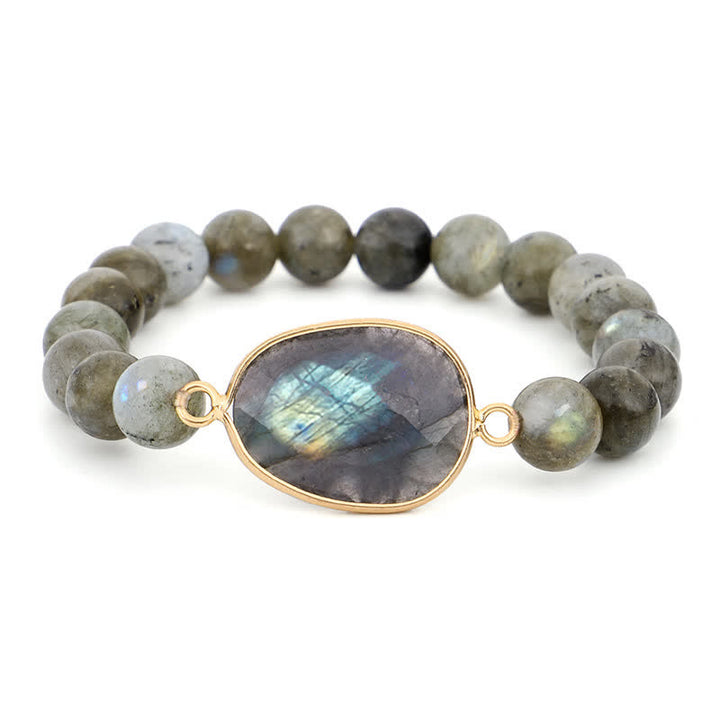Buddha Stones Natuurlijke labradoriet maansteen Armband met helende kralen - image 9