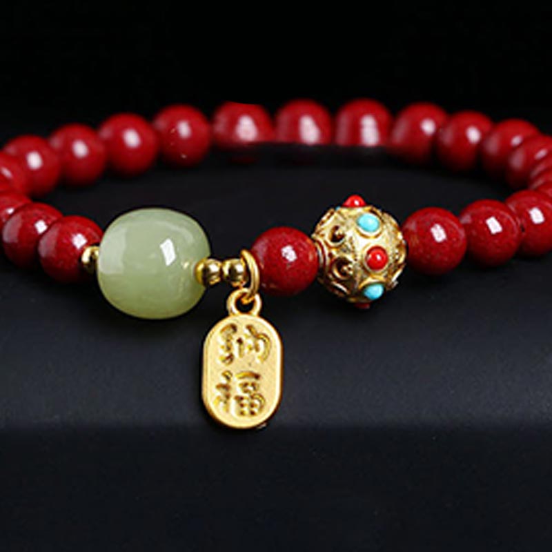 Buddha Stones Armband met geluksbedel van cinnabergroene aventurijn, ter bescherming tegen ongeluk - image 11