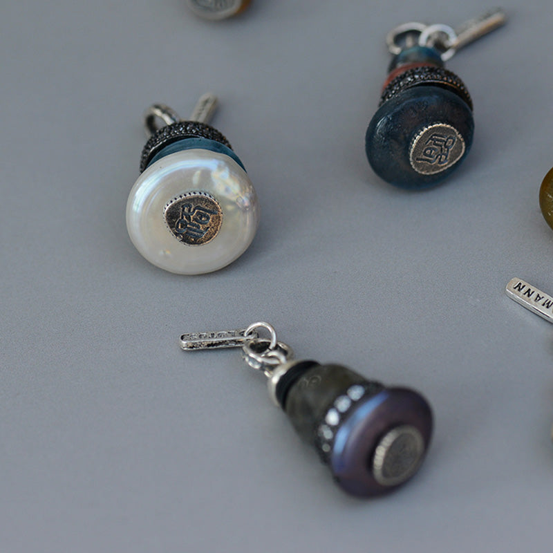 Buddha Stones Zen Cairn Labradoriet Diverse Kristallen Kalmerende Hanger Ketting - image 7