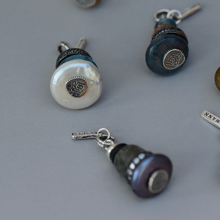 Buddha Stones Zen Cairn Labradoriet Diverse Kristallen Kalmerende Hanger Ketting - image 7