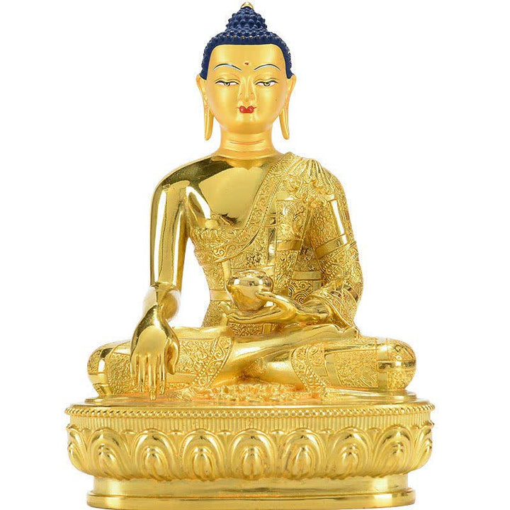 Buddha Stones Boeddha Shakyamuni beeldje, verlichting, koperen beeldje, huisgeschenk, decoratie - image 8