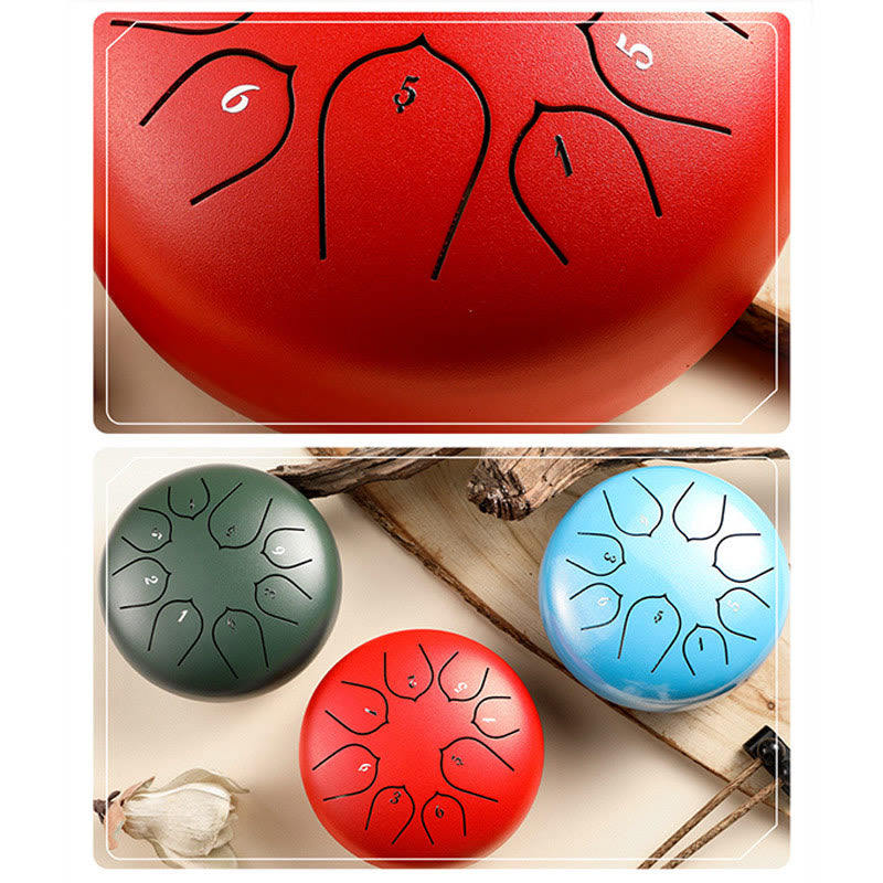 Buddha Stones Stalen tongtrommel, klankgenezing, meditatie, lotuspatroon, drumstel, 8 noten, 15 cm percussie-instrument - image 6