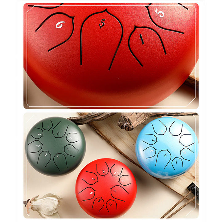 Buddha Stones Stalen tongtrommel, klankgenezing, meditatie, lotuspatroon, drumstel, 8 noten, 15 cm percussie-instrument - image 6