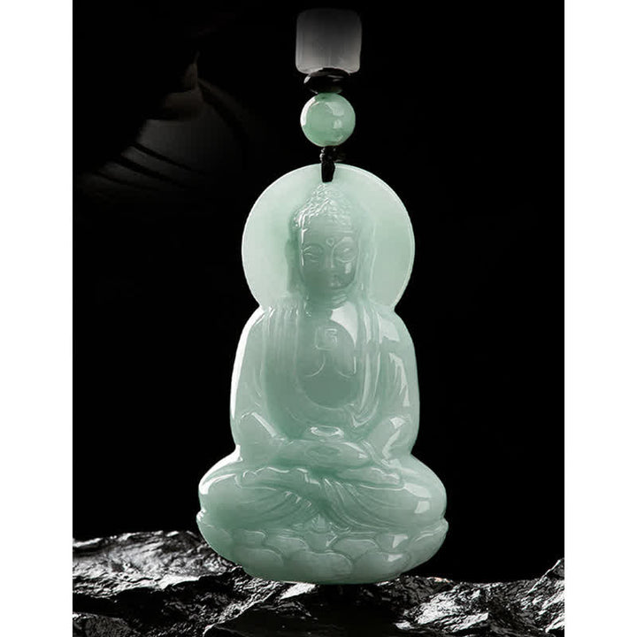 Buddha Stones Amitabha Boeddha Jade Amulet Compassie Ketting - image 15