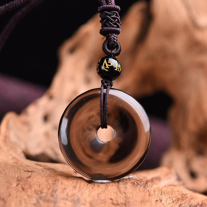 Buddha Stones Tibetaanse obsidiaan Ketting - Obsidiaan - image 5