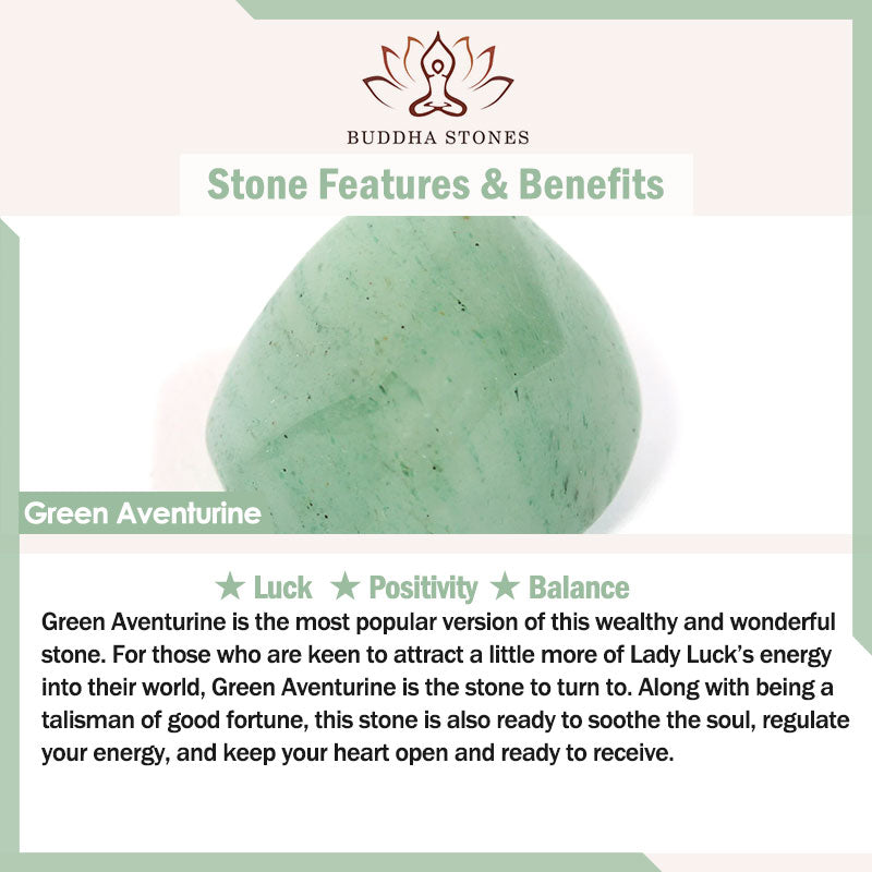 Buddha Stones Natuurlijke groene aventurijn, amethist en rozenkwarts Ketting - image 6