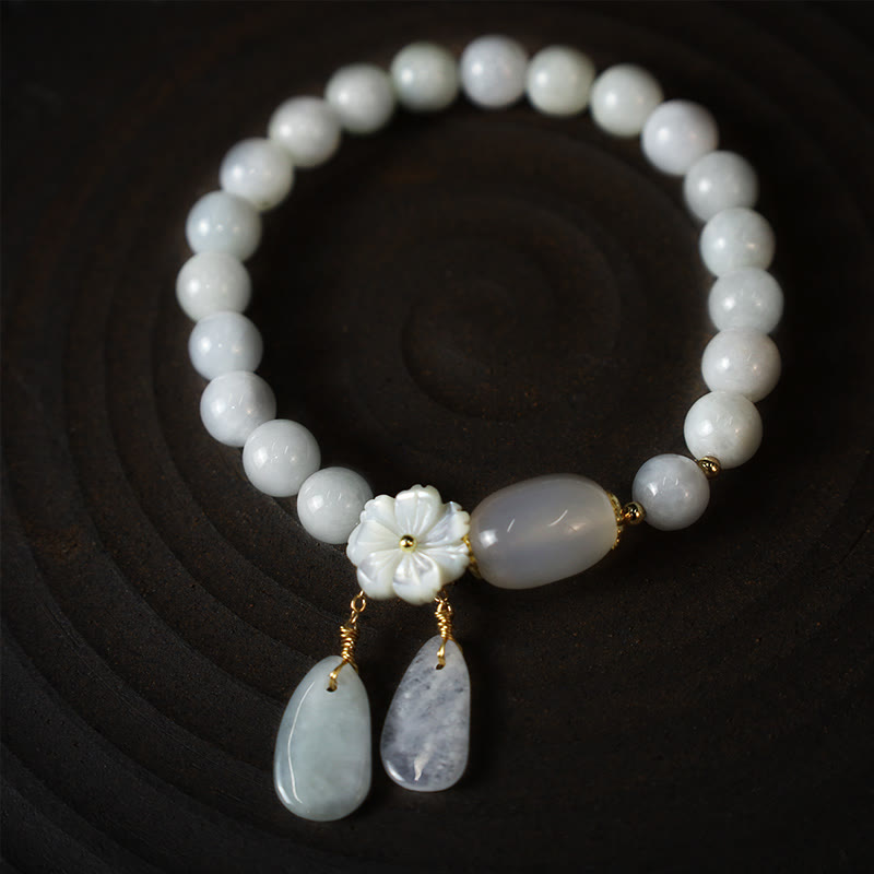 Buddha Stones Natuurlijke witte jade Armband - image 8