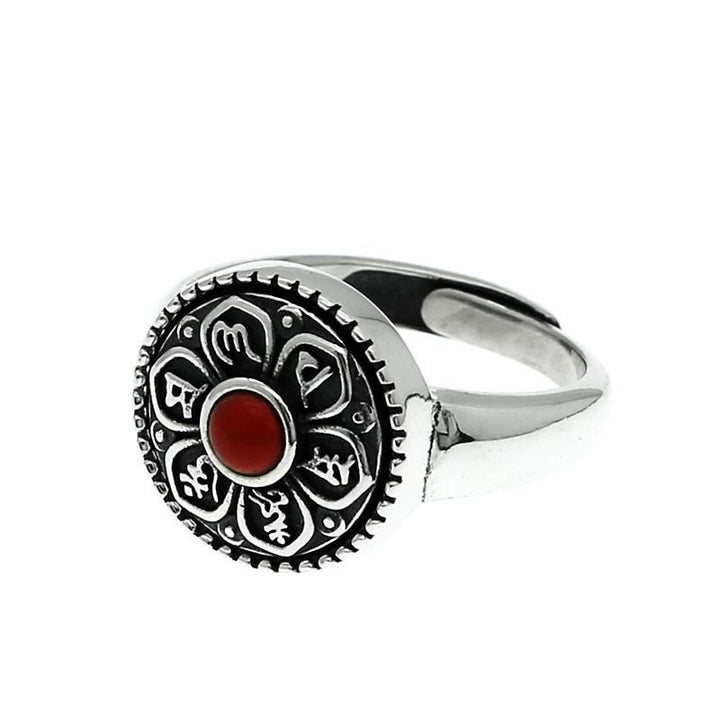 Buddha Stones Tibetaanse Om Mani Padme Hum Peace draaibare Ring - image 8