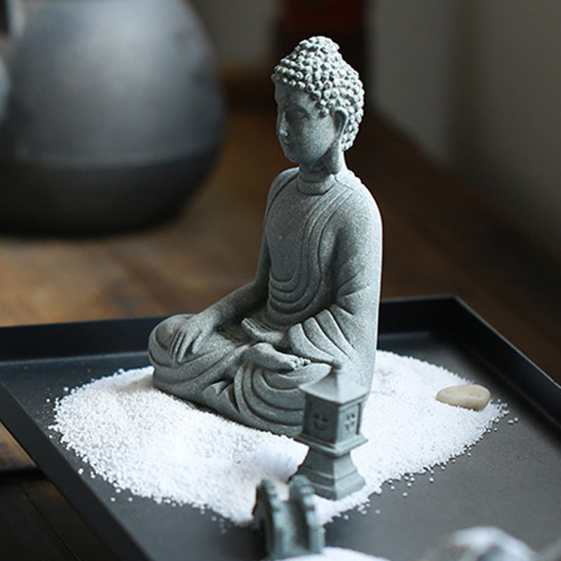 Buddha Stones Zittende meditatie Boeddha zegening Mededogen decoratie - image 11